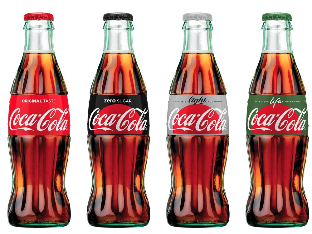 Aeron Thinking - Coca-cola One Brand bottles